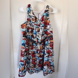 Women's Multicolor Printed Sleeveless Dress